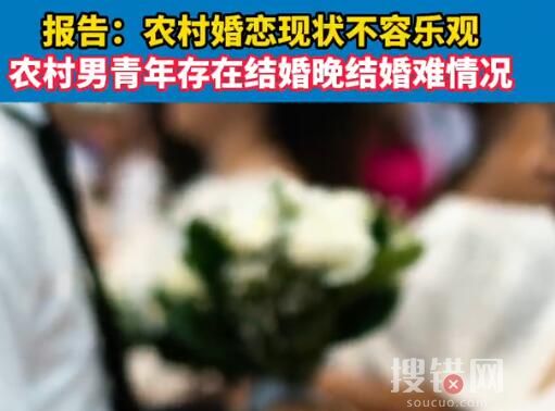 农村婚恋现状不容乐观 到底是什么情况?