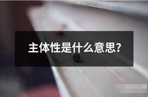 主体性是什么意思 主体性是指一个人或事物具有自我主导自我决定的能力和特征