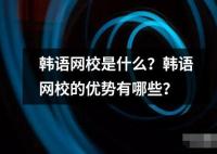 韩语网校是什么 ﻿韩语网校是一种通过网络提供韩语学习课程和服务的教育